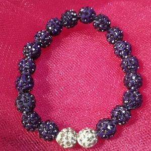 Purple White Bling Sparkle Bracelet!